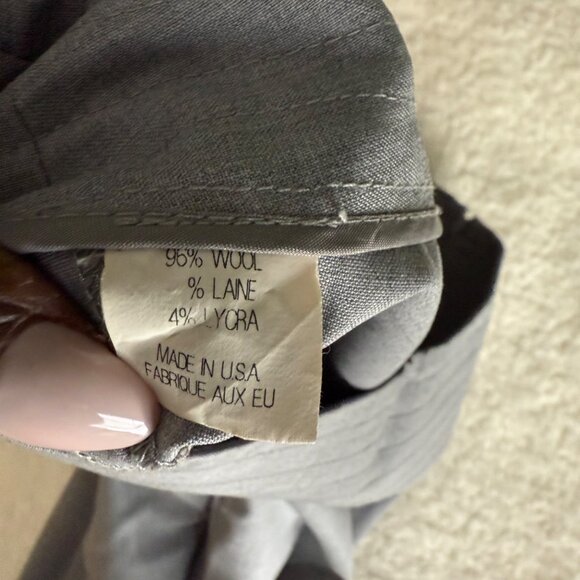 Theory Womens Gray Wool Blend Dress Pants Size 8 Made In USA - Picture 3 of 11